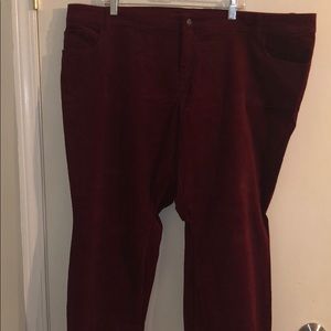 Burgundy skinny cords